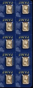 FINE GOLD PAMP ASSAY CERTIFIED TEN 1 GRAM BARS