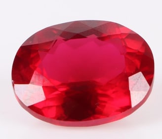 LARGE 25.00CT OVAL RED RUBY GEMSTONE W/ EGL CERT.