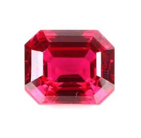 11.65CT EMERALD-CUT RED RUBY LOOSE GEMSTONE