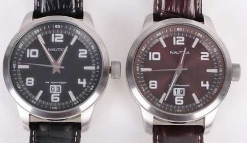 NAUTICA MEN'S WRISTWATCHES LOT OF 2