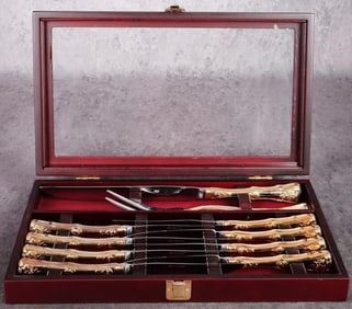 ROYAL ALBERT OLD COUNTRY ROSES STEAK KNIFE SET