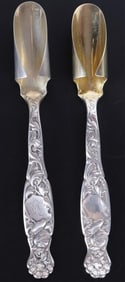 ANTIQUE WHITING STERLING SILVER CHEESE SPOONS