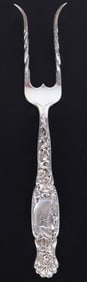 ANTIQUE WHITING STERLING SILVER POTATO FORK