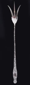 ANTIQUE WHITING STERLING SILVER LETTUCE FORK