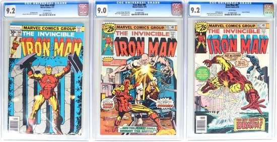 IRON MAN #85, 87, & 100 CGC SLABBED COLLECTION LOT