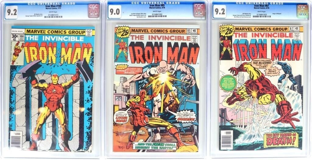 IRON MAN #85, 87, & 100 CGC SLABBED COLLECTION LOT (1 of 13)