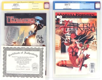 COLLECTORS GRADED SIGNED MARVEL COMICS LOT (2)