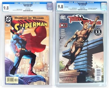 SUPERMAN #204 & TEEN TITANS #34 DC CGC 9.8