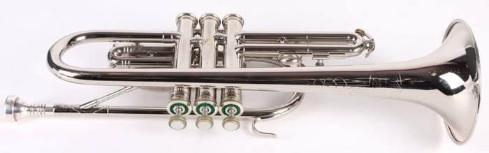 VINTAGE 1960'S HOLTON GALAXY CORNET NICKEL SILVER