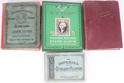 ASSORTED SCOTT STAMP ALBUMS ~3000 STAMPS