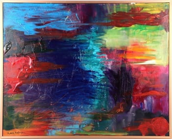 ORIGINAL ABSTRACT PAINTING THE MANNER OF HOFFMAN