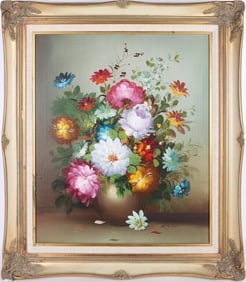 AFTER R ROSINI ORIGINAL STILL LIFE FLOWER PAINTING