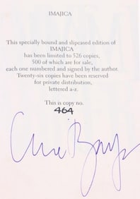 IMAJICA CLIVE BARKER SIGNED LIMITED 1ST EDITION