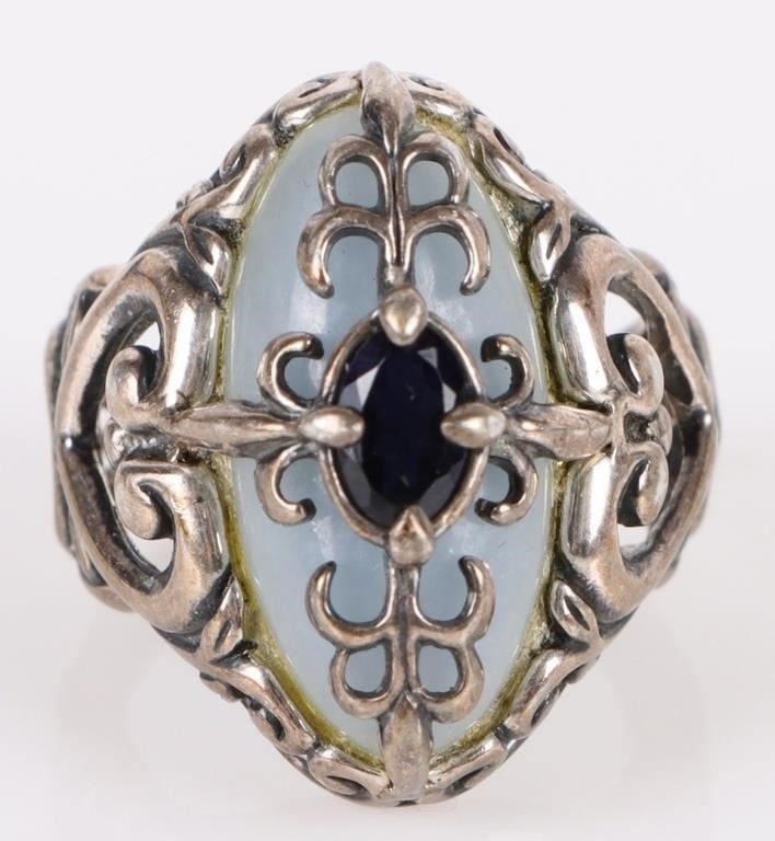 STERLING SILVER TANZANITE QUARTZ LADIES RING (1 of 2)