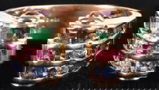 DIAMOND, RUBY, EMERALD, & SAPPHIRE 14K LADIES RING