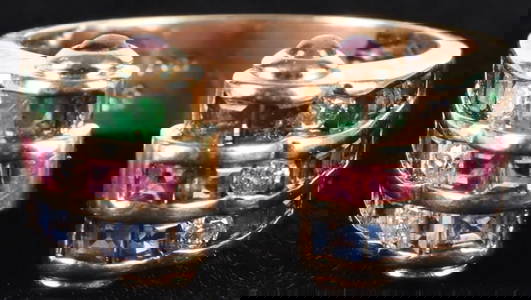 DIAMOND, RUBY, EMERALD, & SAPPHIRE 14K LADIES RING