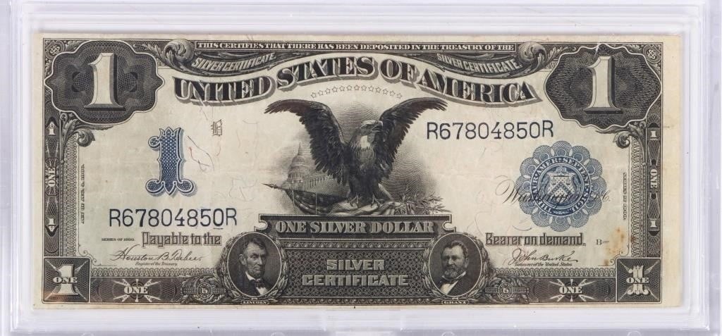 1899 SERIES BLACK EAGLE $1 SILVER CERT BANKNOTE (1 of 2)
