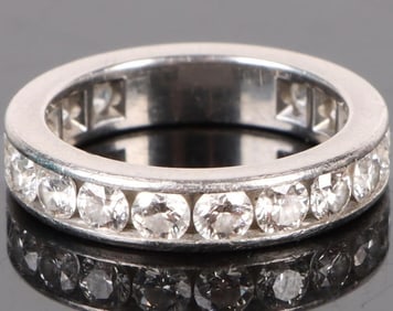TIFFANY & CO. NATURAL DIAMOND FULL ETERNITY PLATINUM RING