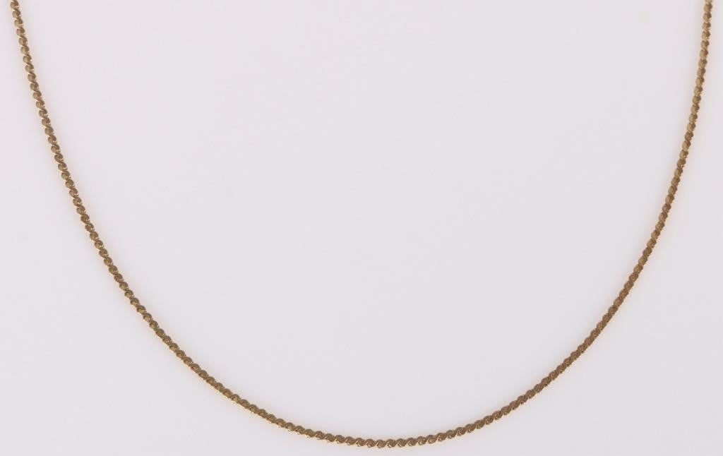 UNOAERRE 14K YELLOW GOLD SNAKE CHAIN NECKLACE (1 of 4)