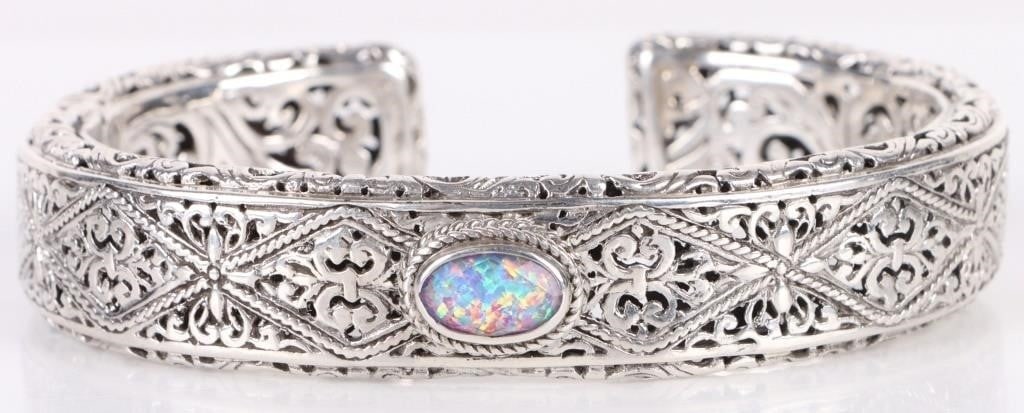 SARDA DESIGNER STERLING SILVER ORNATE BRACELET (1 of 3)