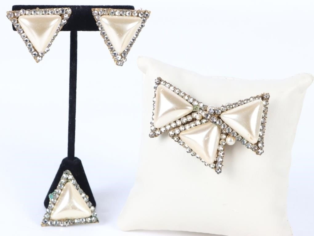 MIRIAM HASKELL PEARL & RHINESTONE JEWELRY (3) (1 of 8)