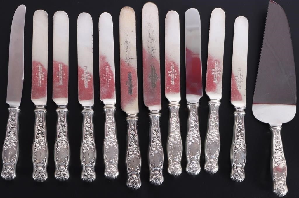 ANTIQUE STERLING SILVER J. RODGERS & SONS KNIVES (1 of 3)