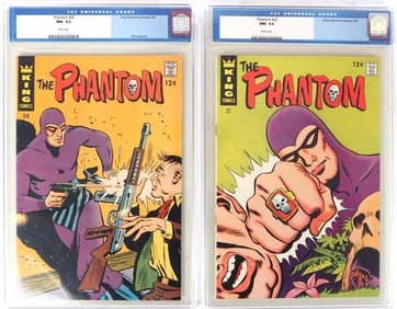 THE PHANTOM #22 & 25 KING COMICS 1967 CGC 9.2