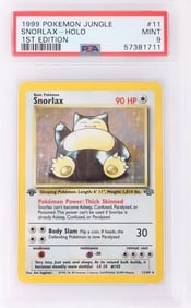 1999 POKEMON JUNGLE SNORLAX-HOLO 1ST ED PSA 9 MINT