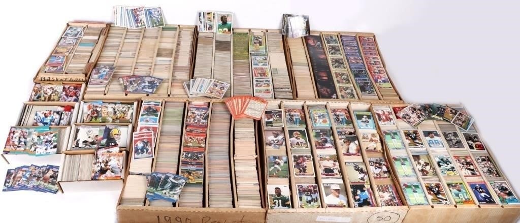 COLLECTOR'S LOT OF 1990-80'S FOOTBALL CARDS & SETS (1 of 9)