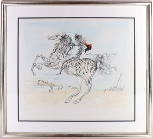 SALVADOR DALI SIGNED 'HORSE W/ RIDER' LTD. PRINT