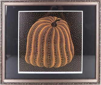 1994 YAYOI KUSAMA PUMPKIN AUTOGRAPHED LITHO