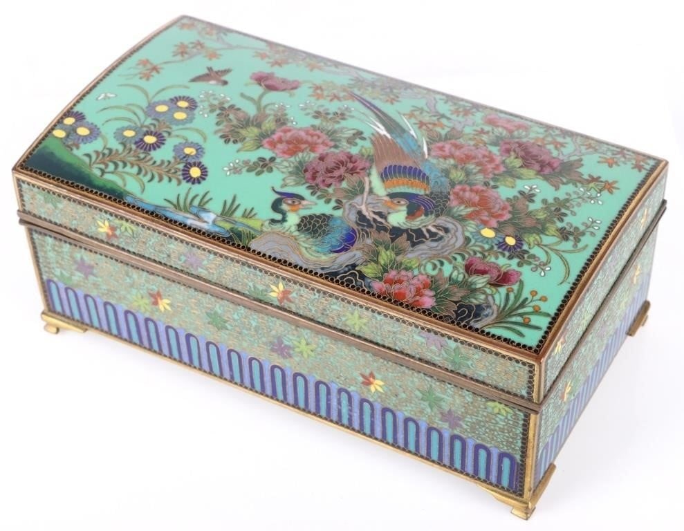 JAPANESE CLOISONNE TRINKET BOX MEJI PERIOD (1 of 5)