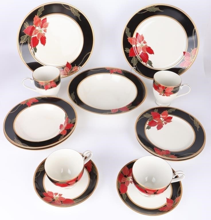 MIKASA L3467 CHRISTMAS EVE FINE CHINA SET FOR 2 (1 of 7)