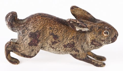AUSTRIAN VIENNA COLD PAINTED BRONZE RABBIT