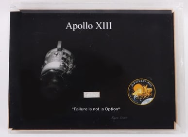 RARE APOLLO 13 LUNAR MODULE BETA CLOTH DISPLAY