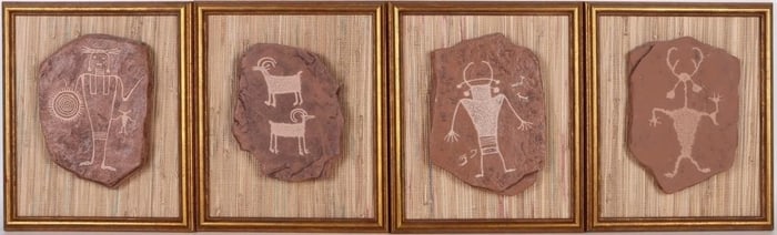 PREHISTORIC INDIAN ROCK ART HANGAR REPRO STONES
