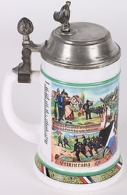 VINTAGE REPRODUCTION OF WWI GERMAN ARMY BEER STEIN