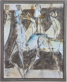 ABSTRACT PAINTING OF HORSES BY JO TAYLOR