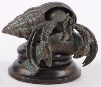 VINTAGE MAITLAND SMITH SAND CRAB BRONZE STATUE