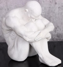 NUDE MALE FIGURAL ART SCULPTURE