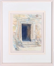 1993 DIANE CLAPP BARTZ 'THE PASSAGE' WATERCOLOR