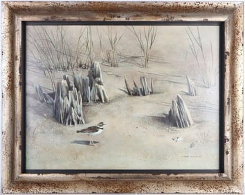 W. STANLEY PROCTOR SIGNED NATURE PAINTING FRAMED
