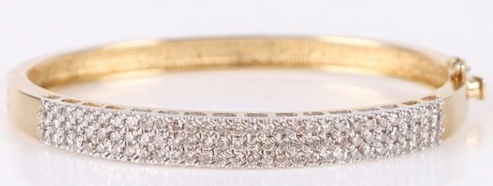 0.90CTW DIAMOND 14K WHITE & YELLOW GOLD BRACELET