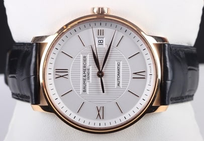 BAUME & MERCIER CLASSIMA 18K ROSE GOLD AUTO. WATCH