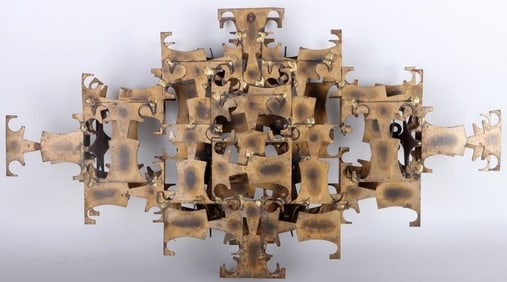 BRUTALIST METAL WALL ABSTRACT ART MARC WEINSTEIN