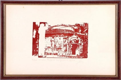 B. CASSINARI LITHOGRAPH TEMPLE OF SAN GIOVANNI