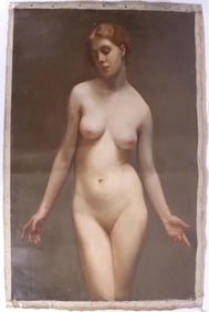 STANISLAV REMBSKI ORIGINAL NUDE WOMAN PAINTING