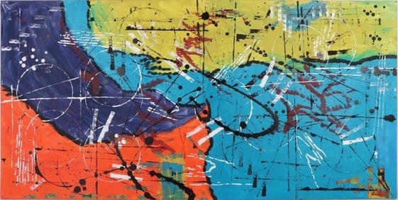 AFTER JUAN VARELA AMADO ORIGINAL ABSTRACT PAINTING