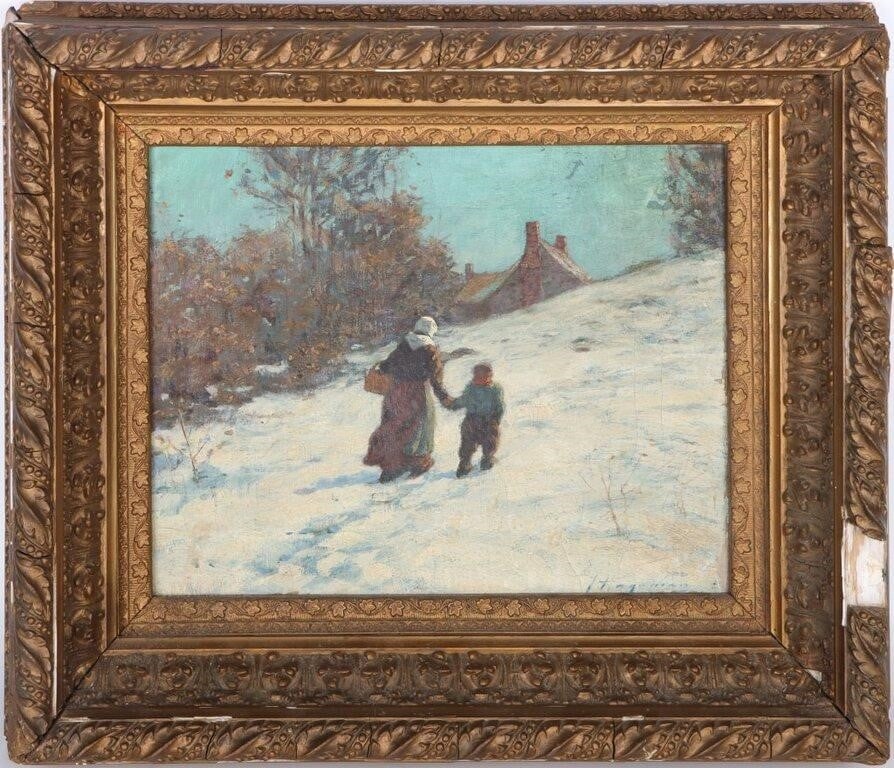 ORIGINAL JAMES HAGAMAN OIL SNOW PAINTING (1 of 4)