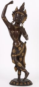 20' TALL BRONZE TIBETAN ORIENTAL DEITY SCULPTURE